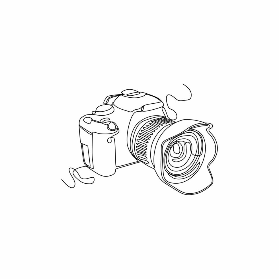 continuous line of digital cameras 21249335 Vector Art at Vecteezy