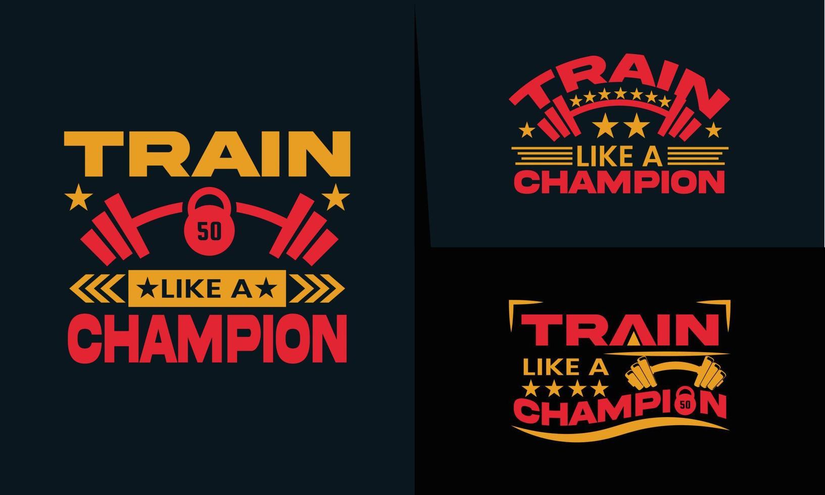 best typography t shirt design for gym and fitness inspiration vector
