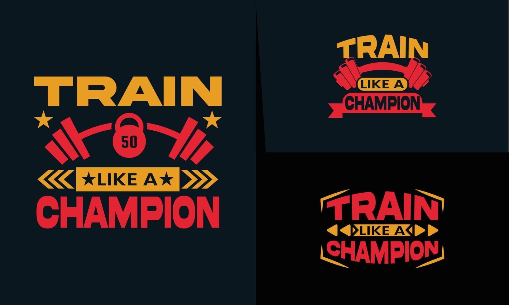 best typography t shirt design for gym and fitness inspiration vector