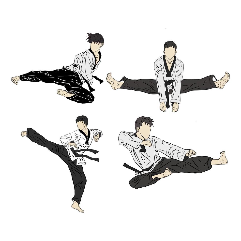 bundle taekwondo vector