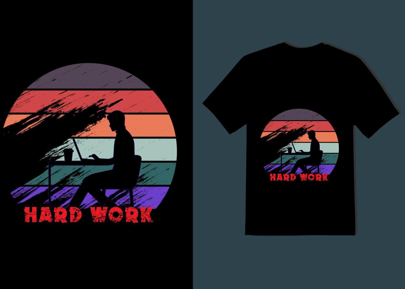 work hard new simple t shirt design  2024 vector