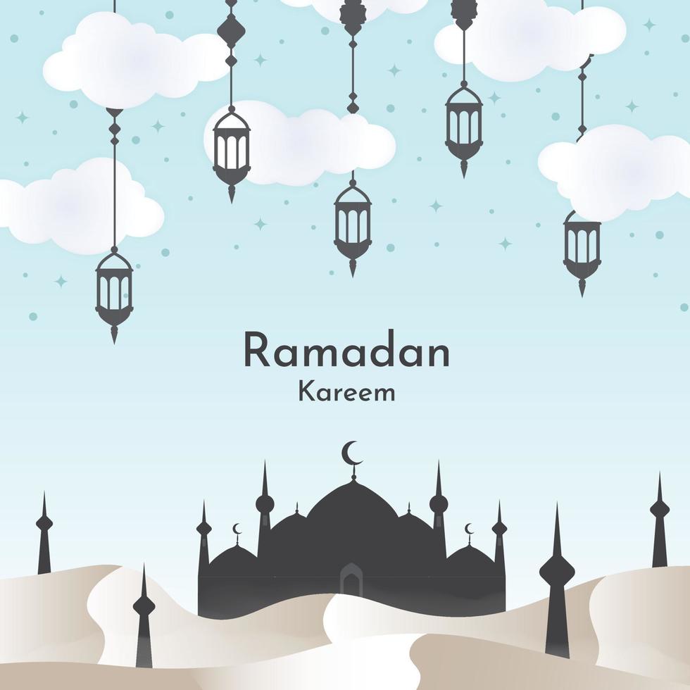 Islamic background to commemorate Islamic holidays, Islamic activities and, Islamic events vector