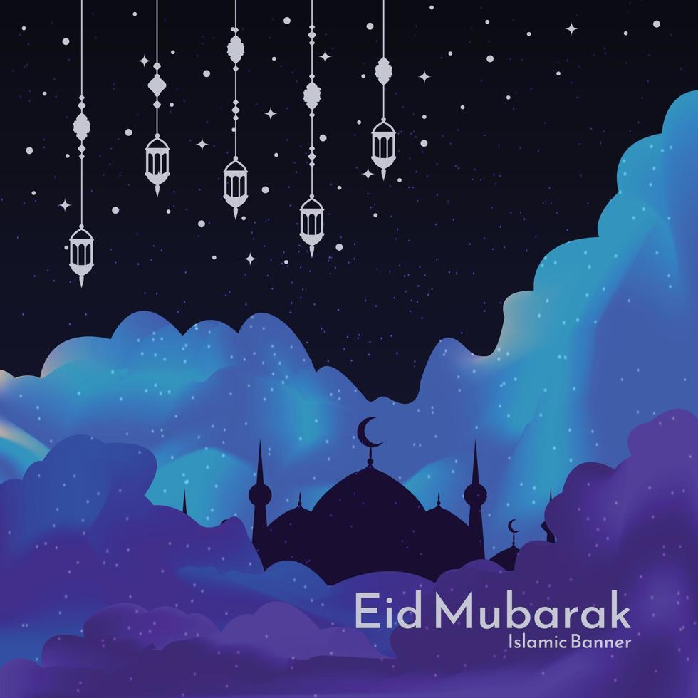 Islamic background to commemorate Islamic holidays, Islamic activities and, Islamic events, night nuances vector