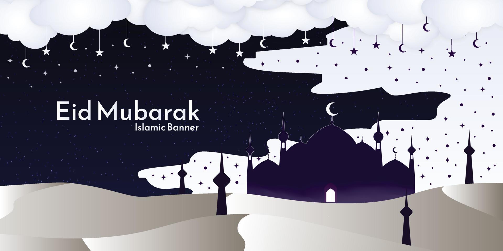 Islamic background to commemorate Islamic holidays, Islamic activities and, Islamic events, night nuances vector