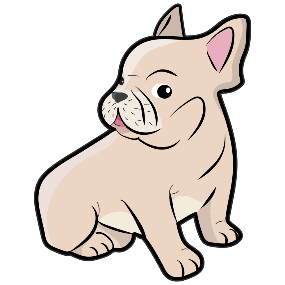 schön Französisch Bulldogge Karikatur Hund Charakter isolieren png