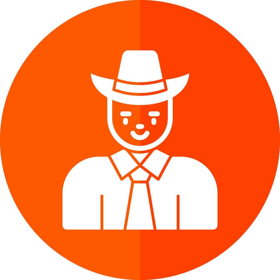 Cow Boy Vector Icon Design