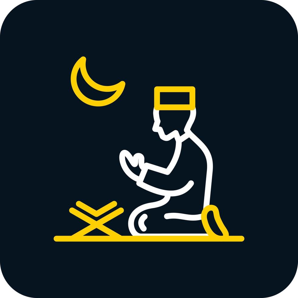 Muslim Praying Vector Icon Design