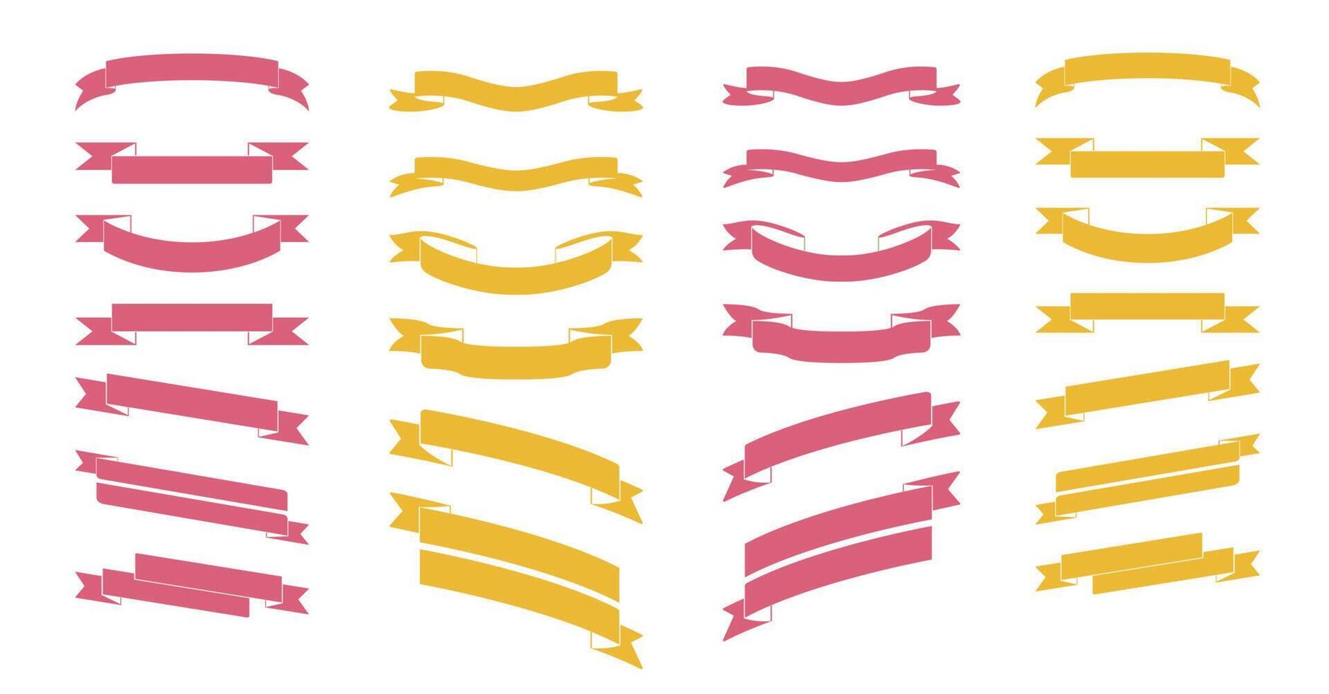 Set vector flat ribbons collection 21250458 Vector Art at Vecteezy