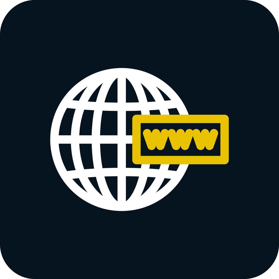 diseño de icono de vector de www