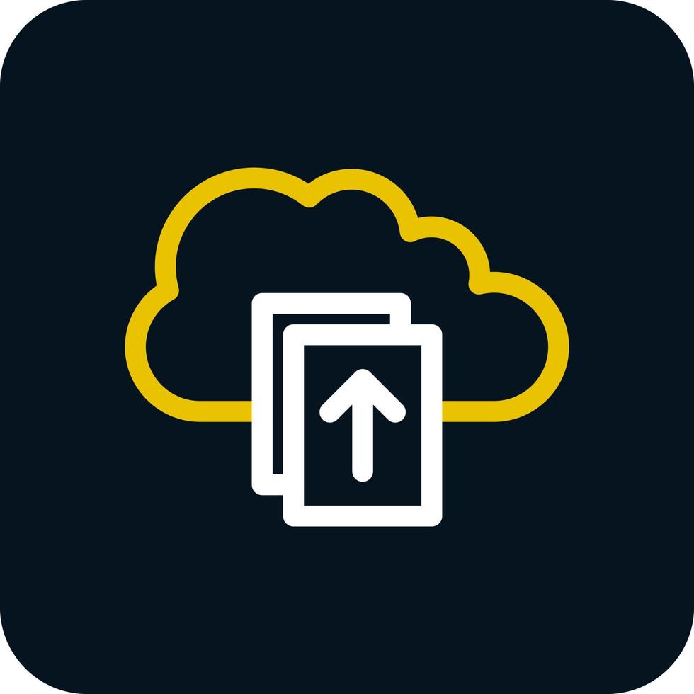 Upload File on Cloud Vector Icon Design