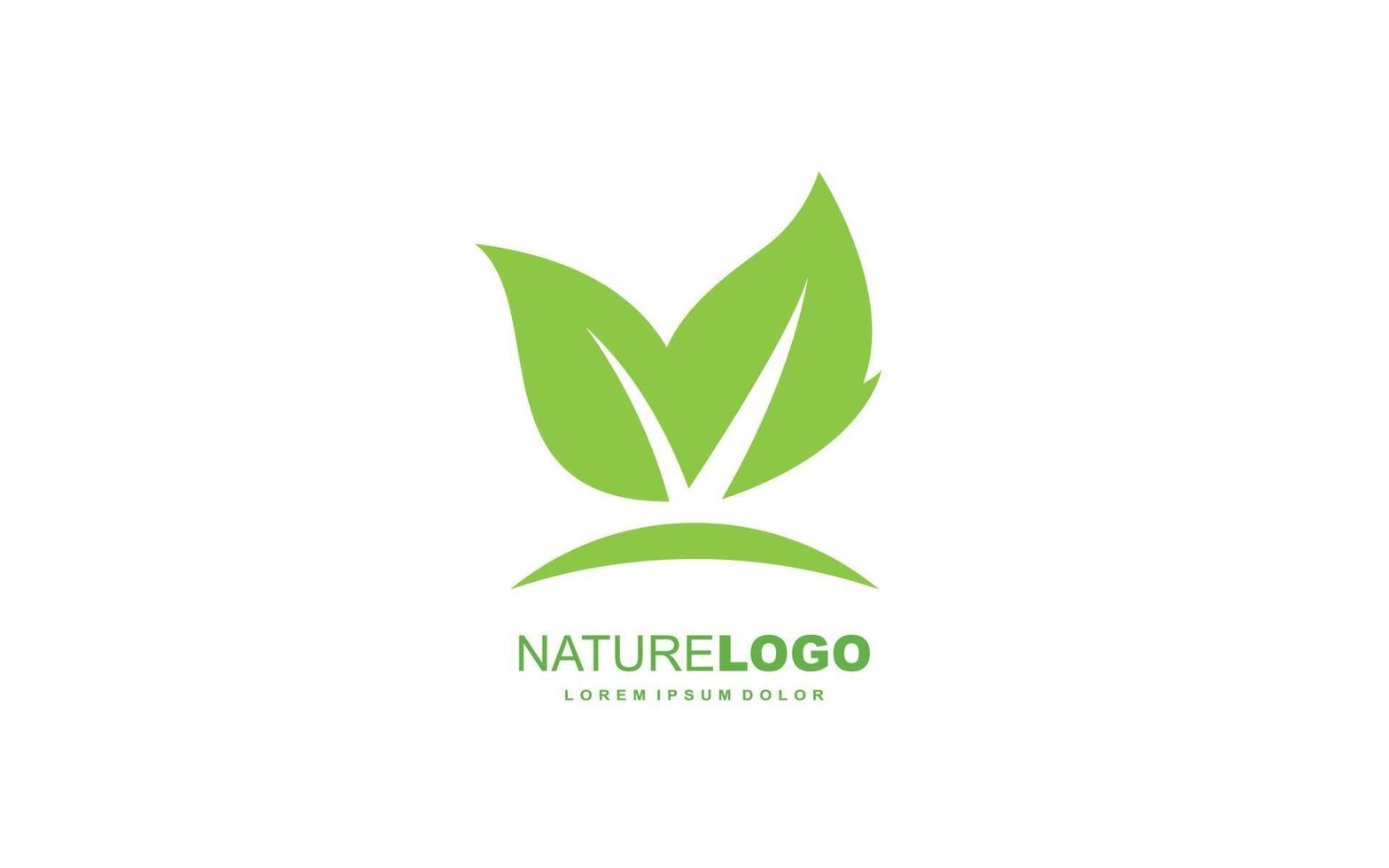 Leaf logo design inspiration. Vector template design for brand.