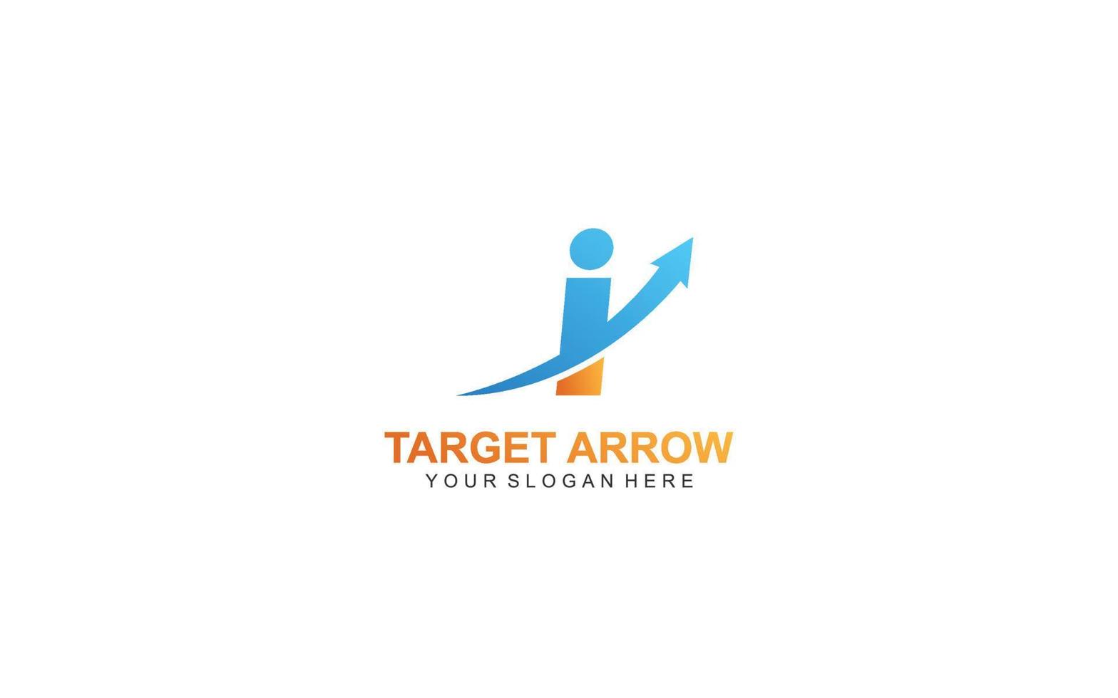 I arrow logo design inspiration. Vector letter template design for brand.