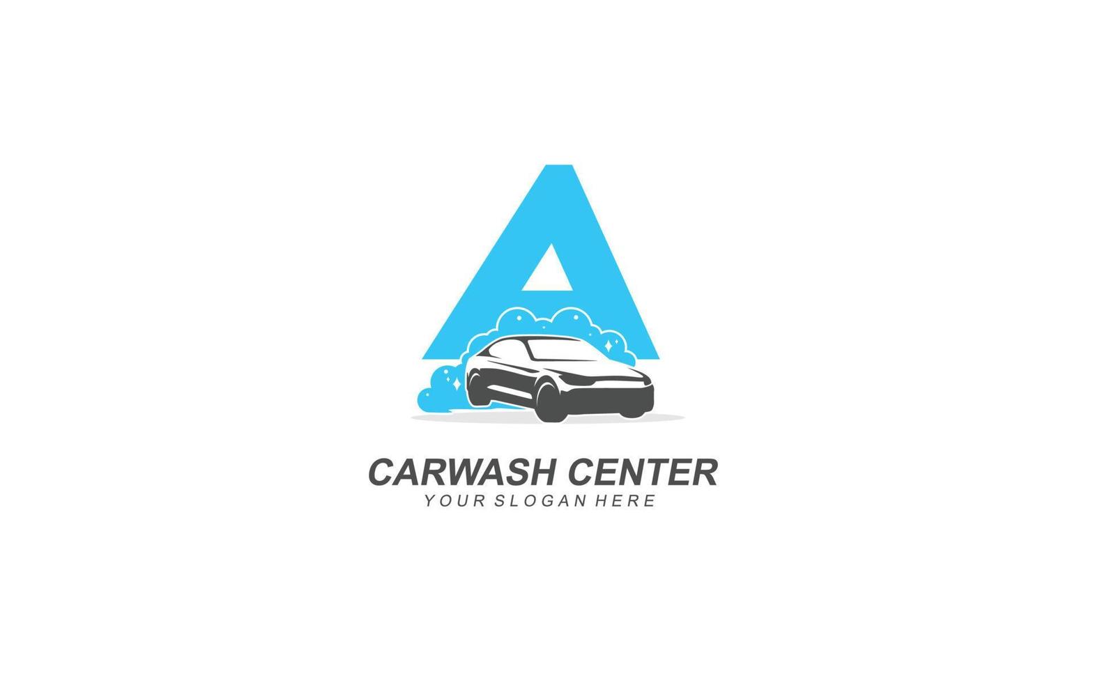 A Car wash logo design inspiration. Vector letter template design for brand.