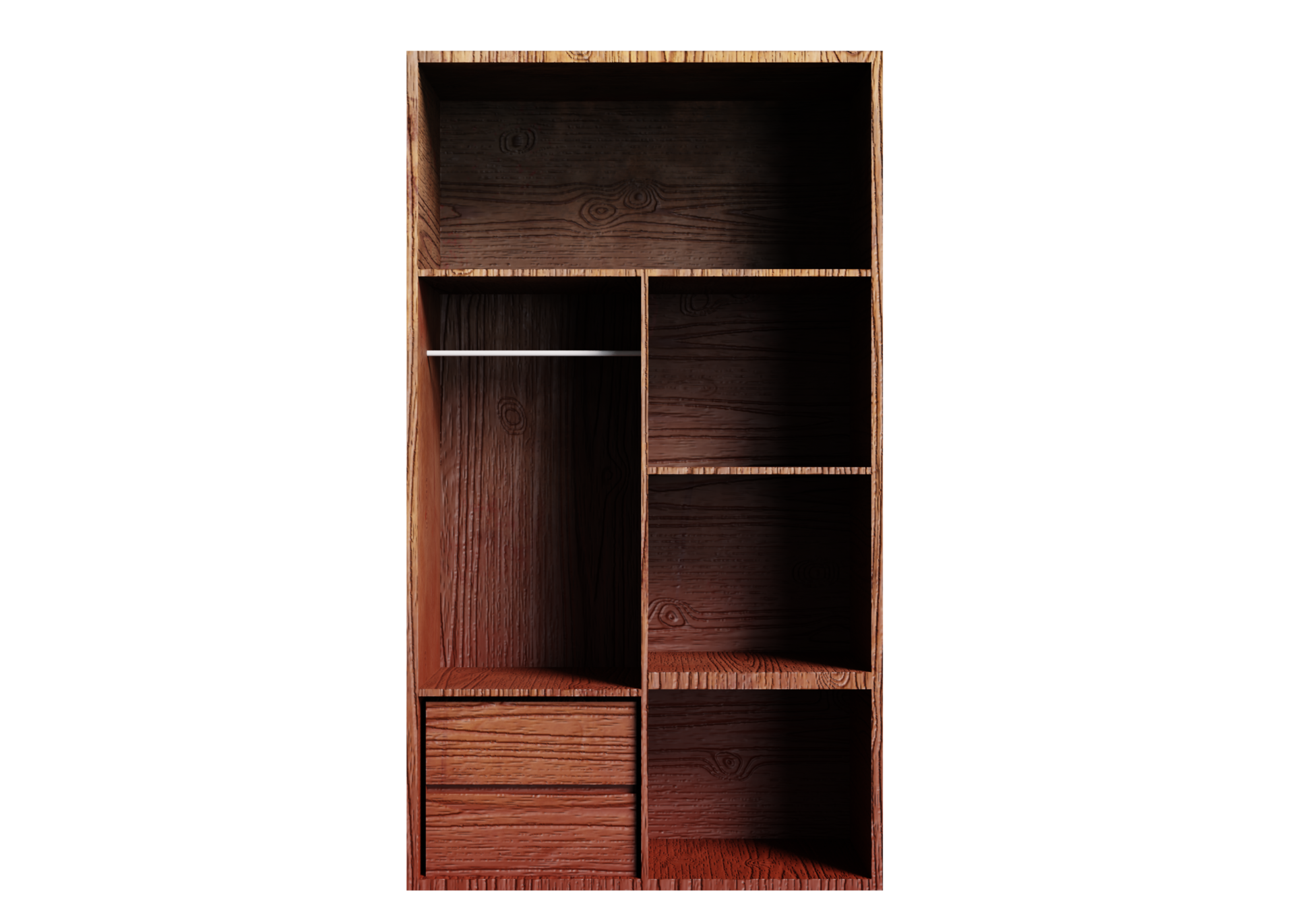Stylish Wooden Wardrobe 3D Model 21251714 PNG