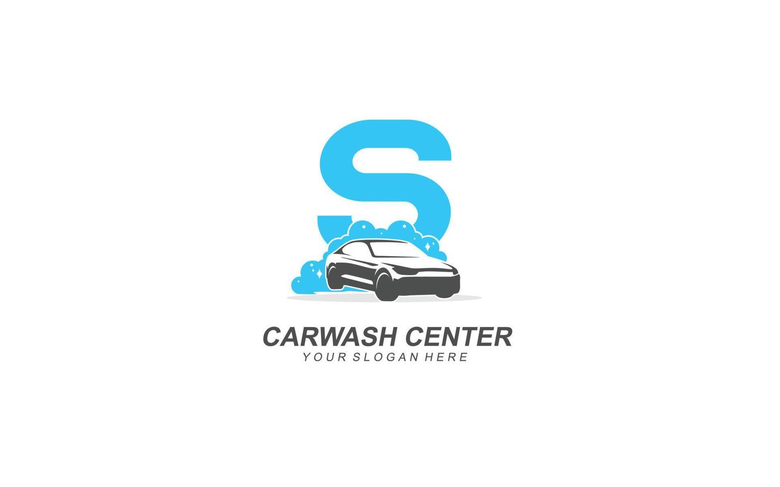 s coche lavar logo diseño inspiración. vector letra modelo diseño para marca.