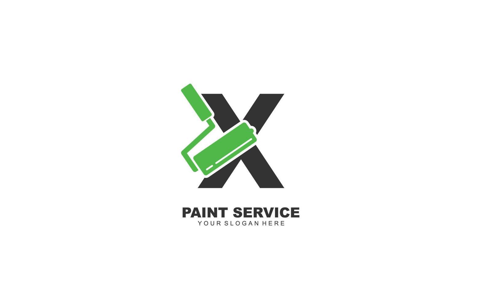 X PAINT logo design inspiration. Vector letter template design for brand.