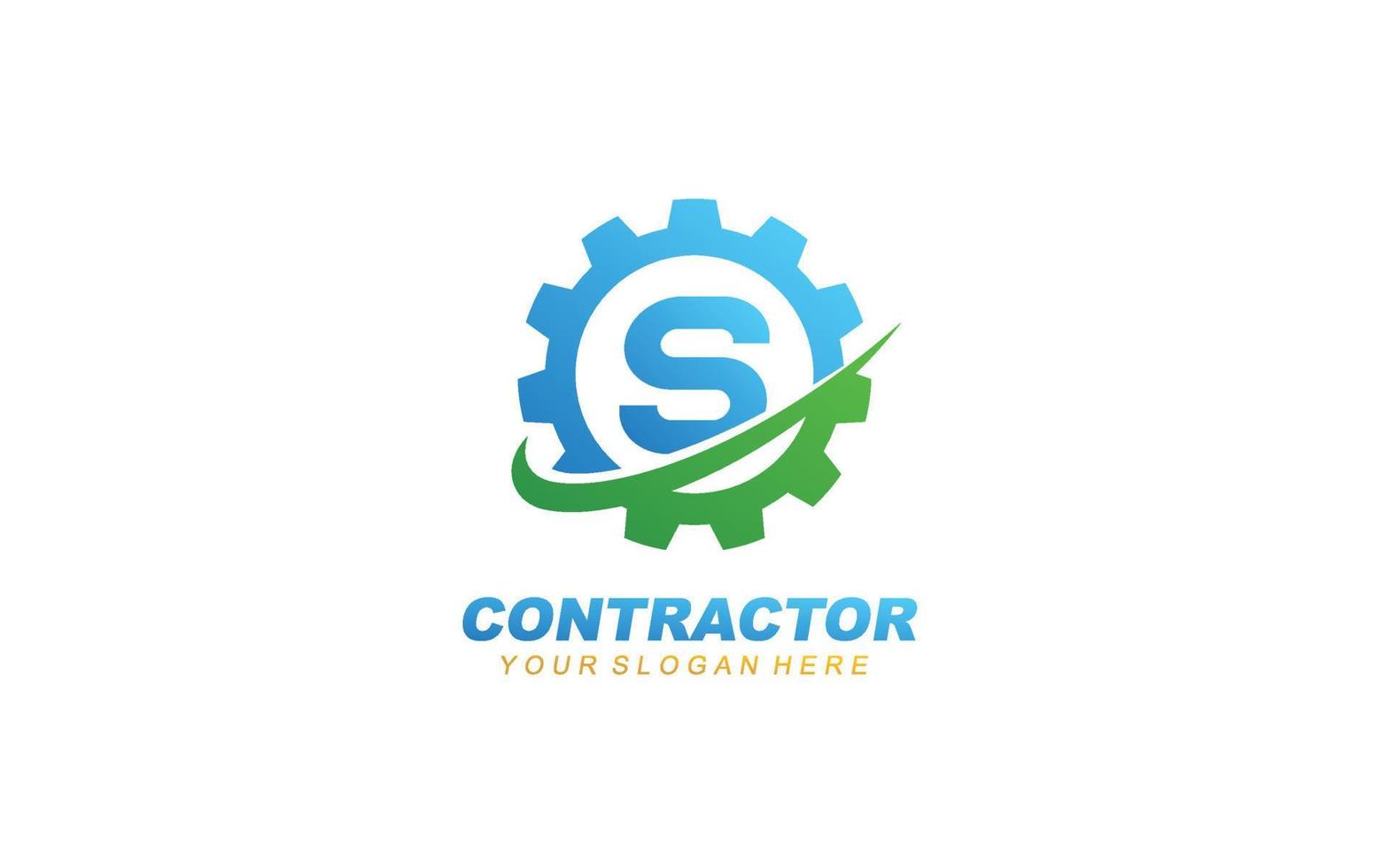 S Engineering logo design inspiration. Vector letter template design for brand.