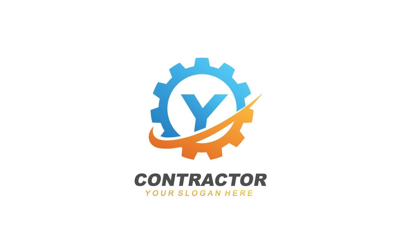Y Engineering logo design inspiration. Vector letter template design for brand.