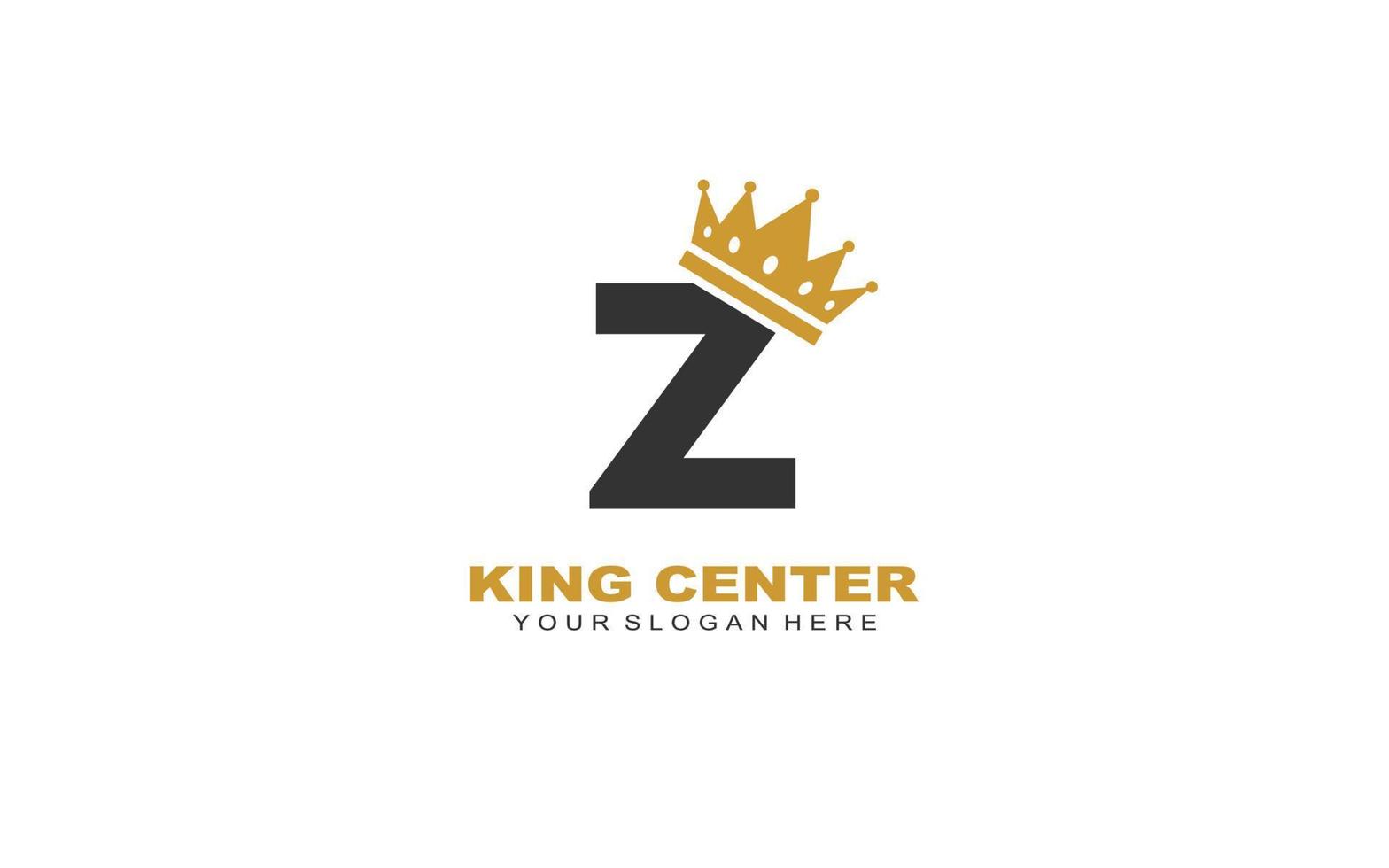 Z Crown wash logo design inspiration. Vector letter template design for brand.