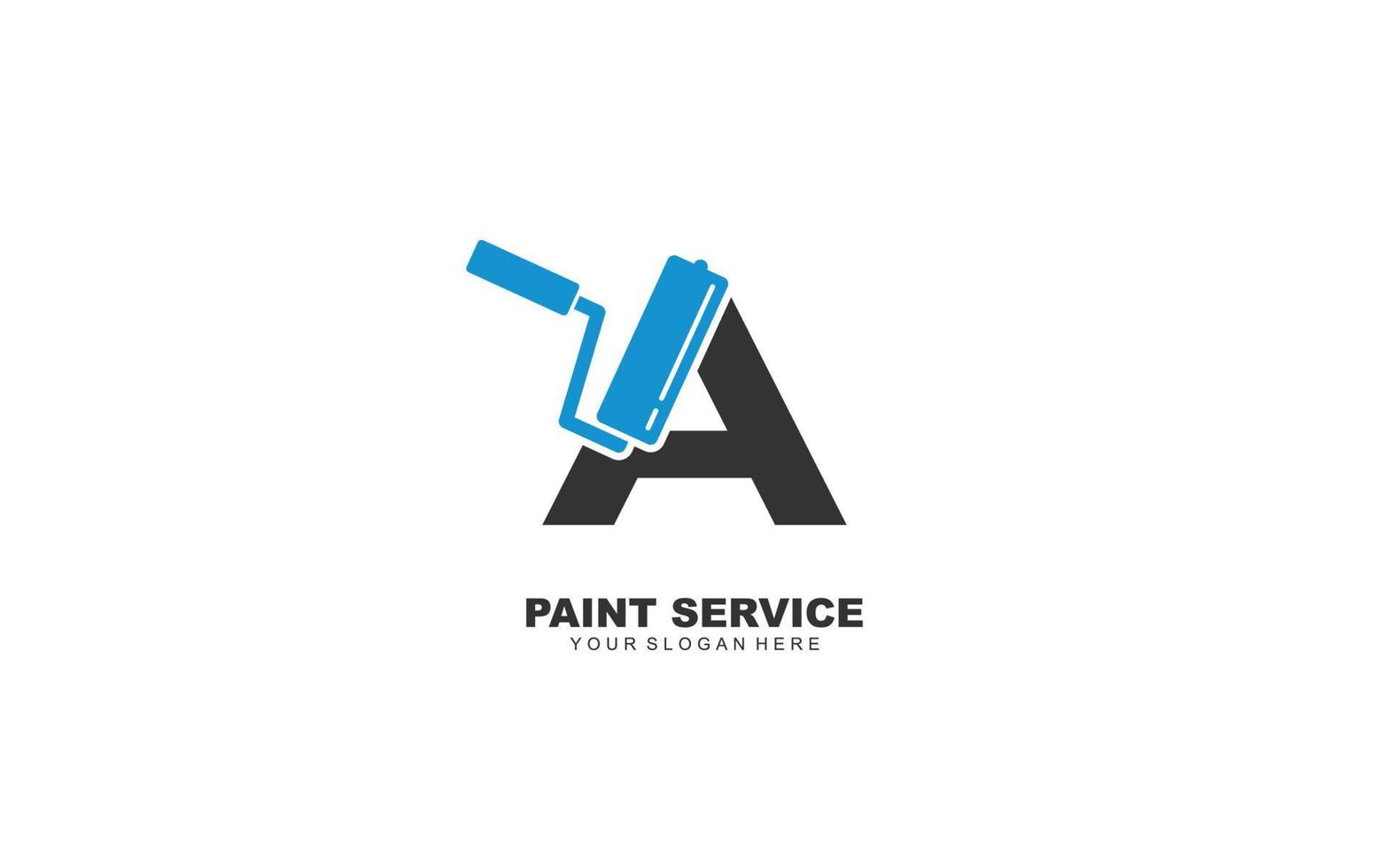 un pintar logo diseño inspiración. vector letra modelo diseño para marca.