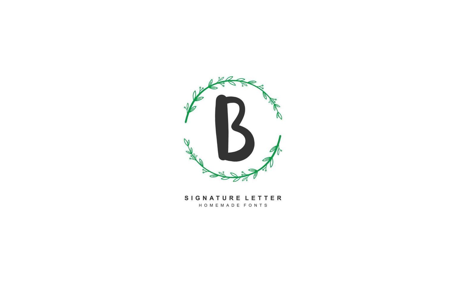 B beauty floral logo design inspiration. Vector letter wedding template design for brand.