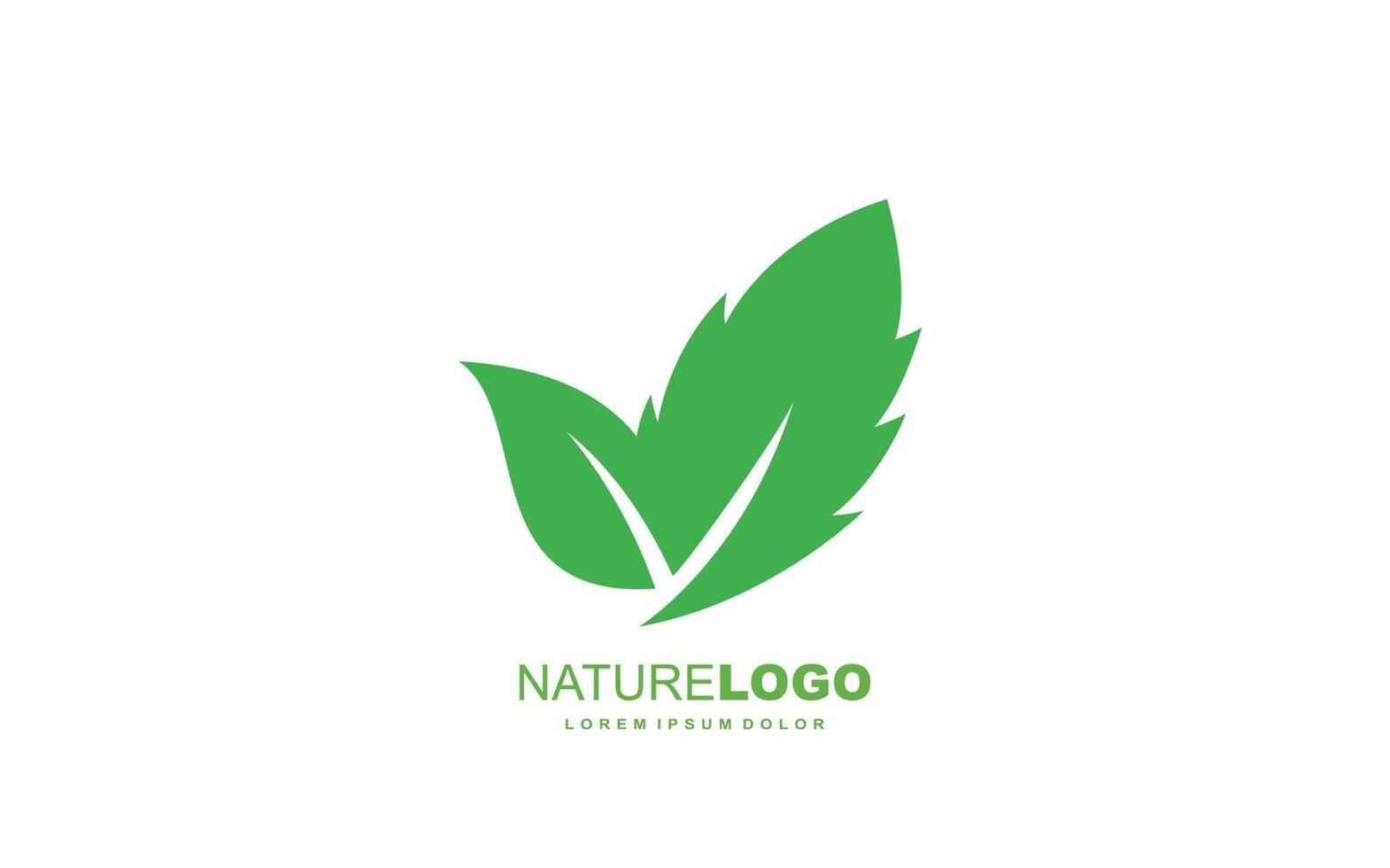 Leaf logo design inspiration. Vector template design for brand.