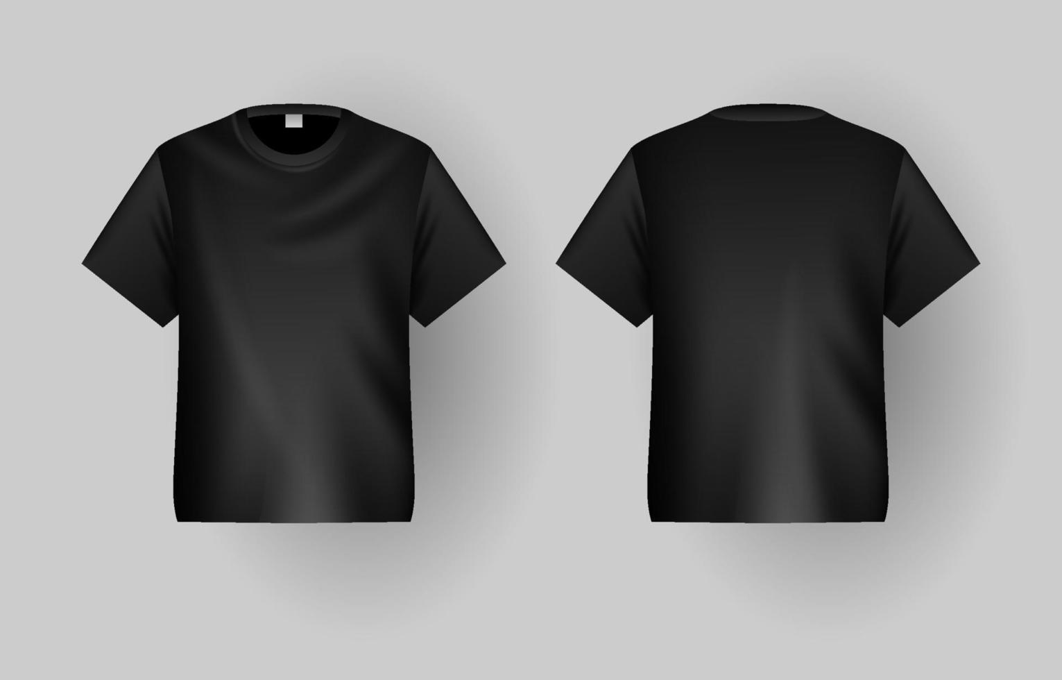 3D Black T-shirt Template vector