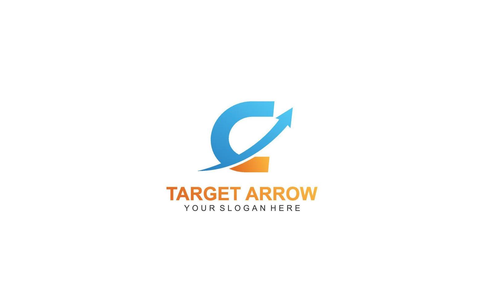 C arrow logo design inspiration. Vector letter template design for brand.