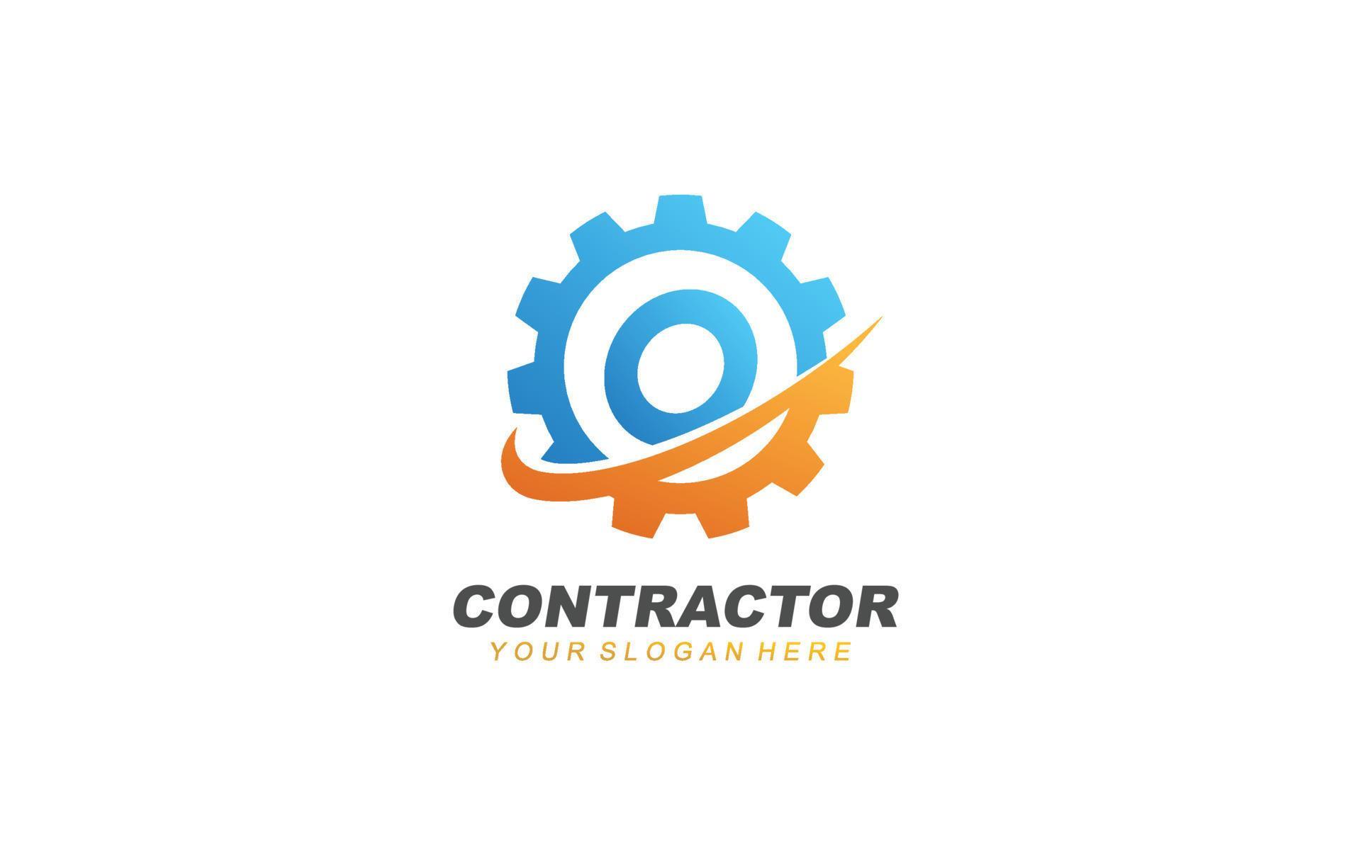 O Engineering logo design inspiration. Vector letter template design