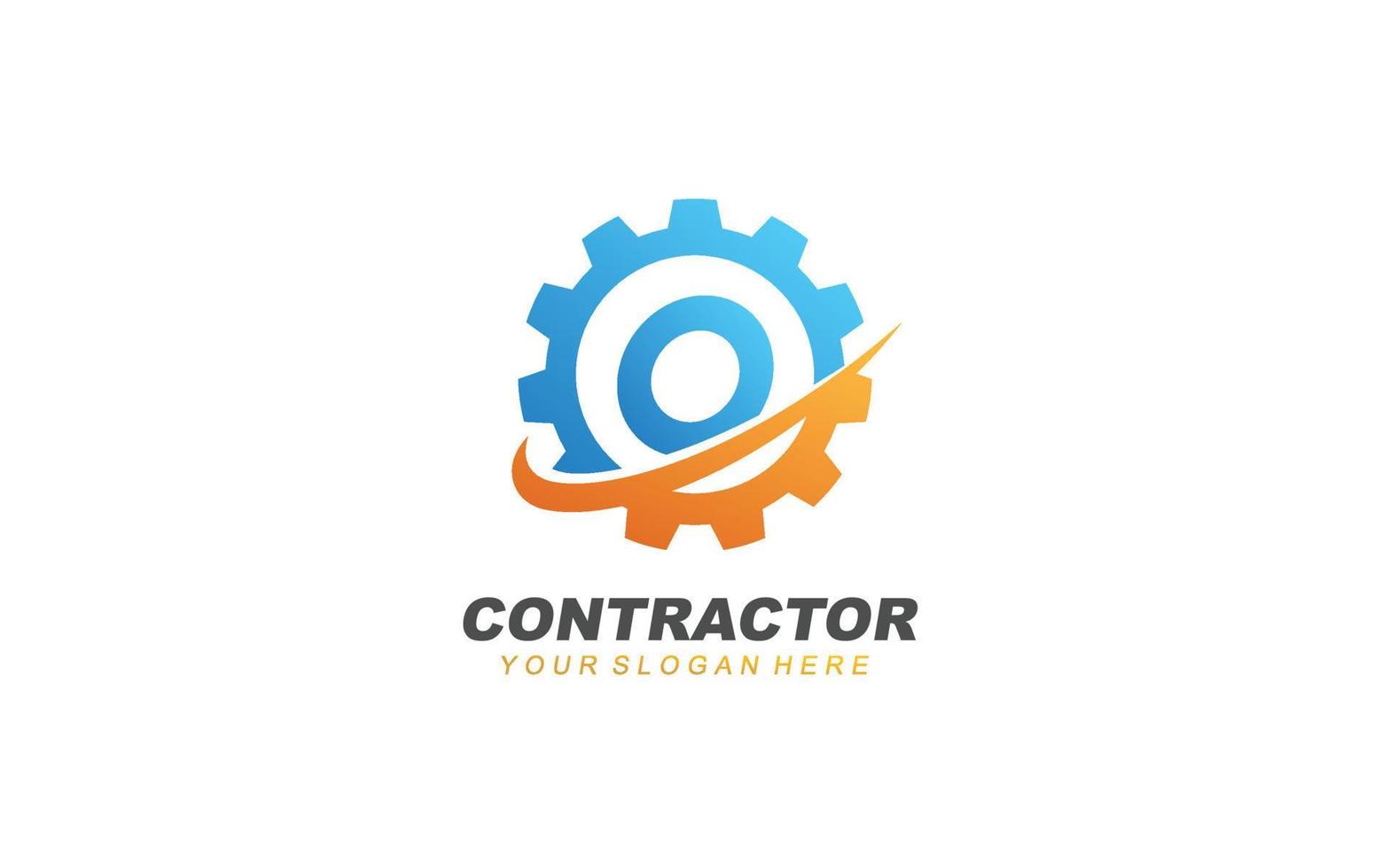O Engineering logo design inspiration. Vector letter template design for brand.