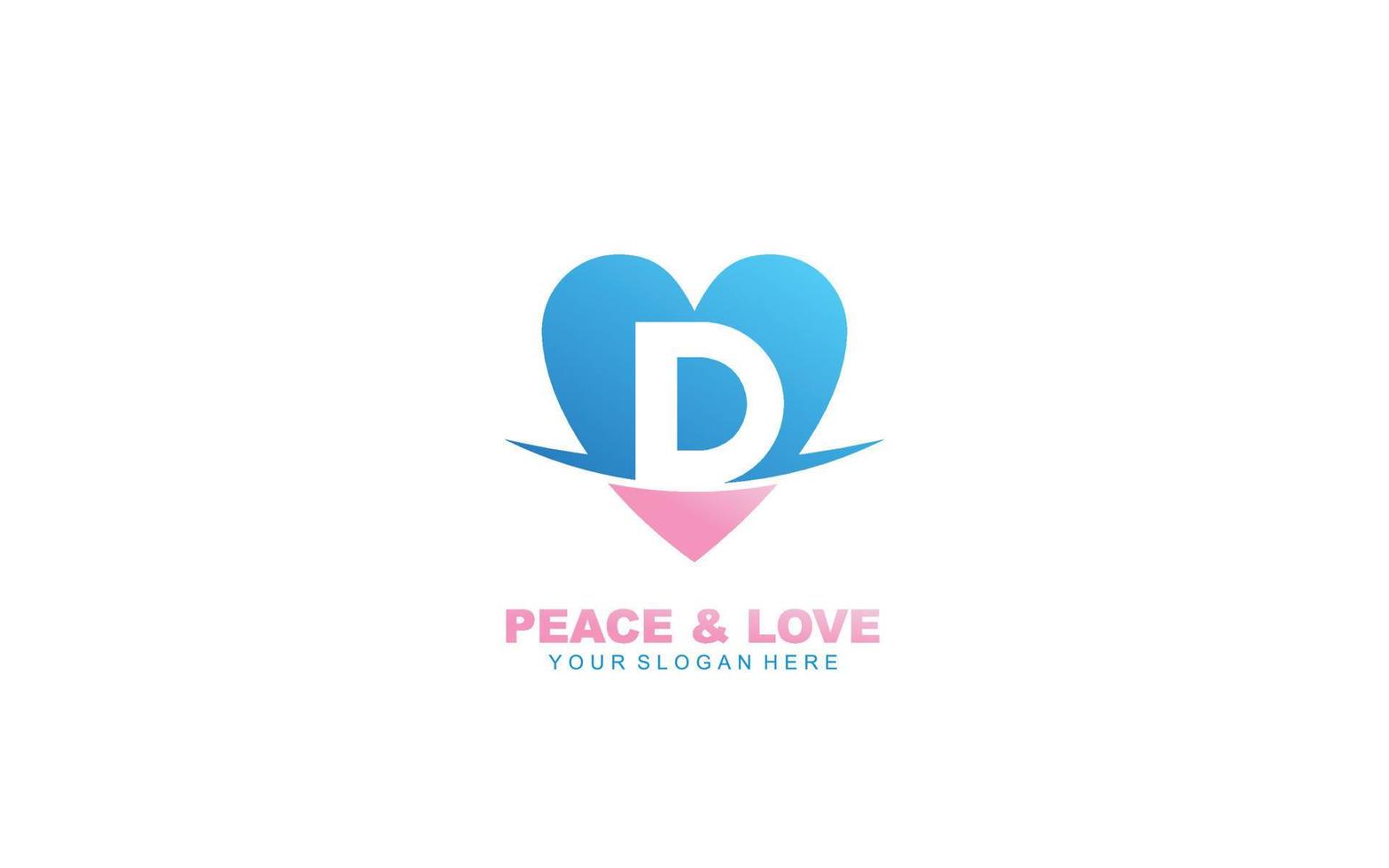 D logo design inspiration. Vector letter template design for brand