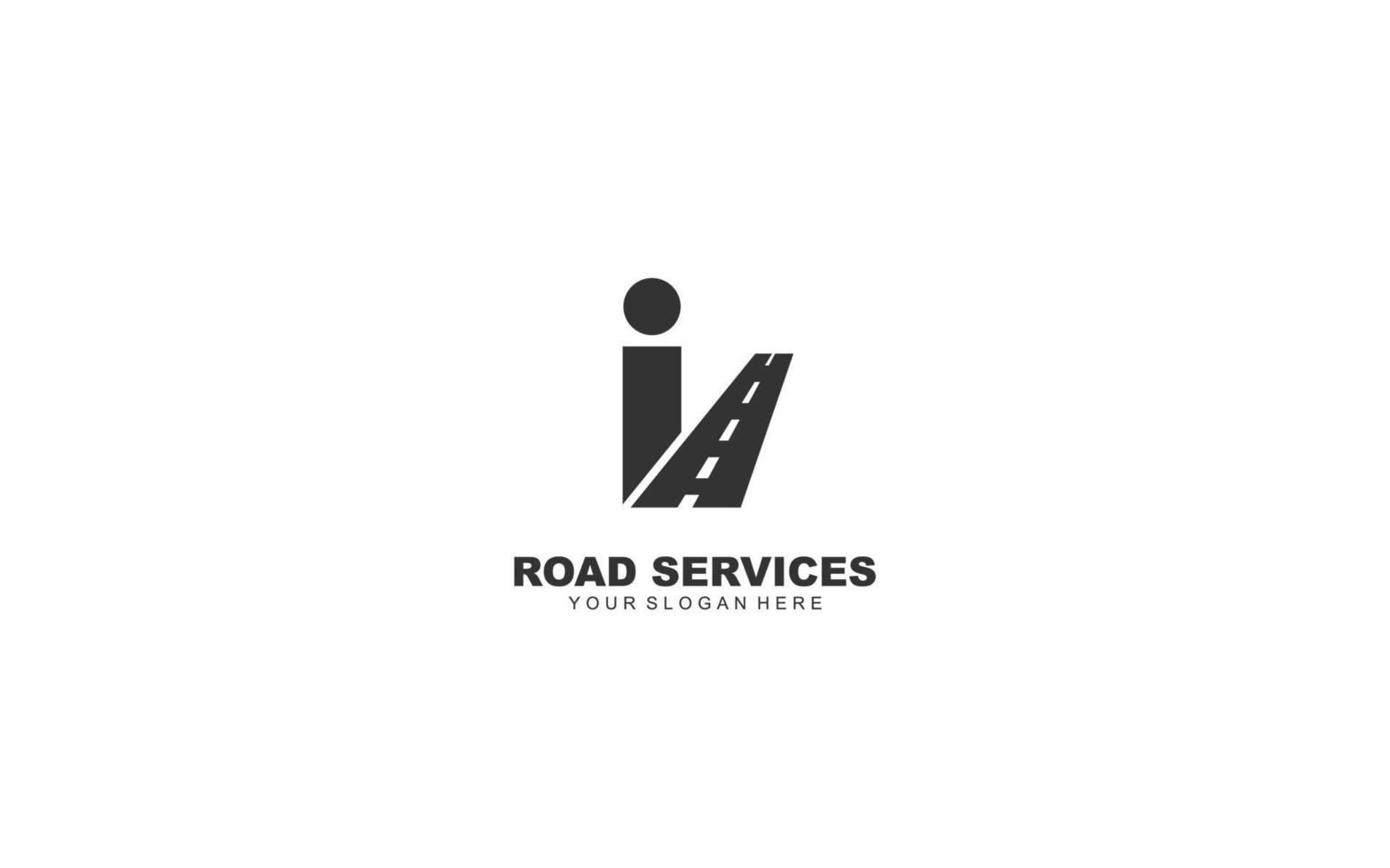 I asphalt logo design inspiration. Vector letter template design for brand.