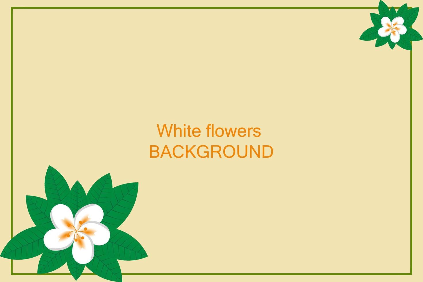 White flowers among green leaves, Vector illustration concepts for social media banners and post, business presentation and report templates, marketing material, print design.