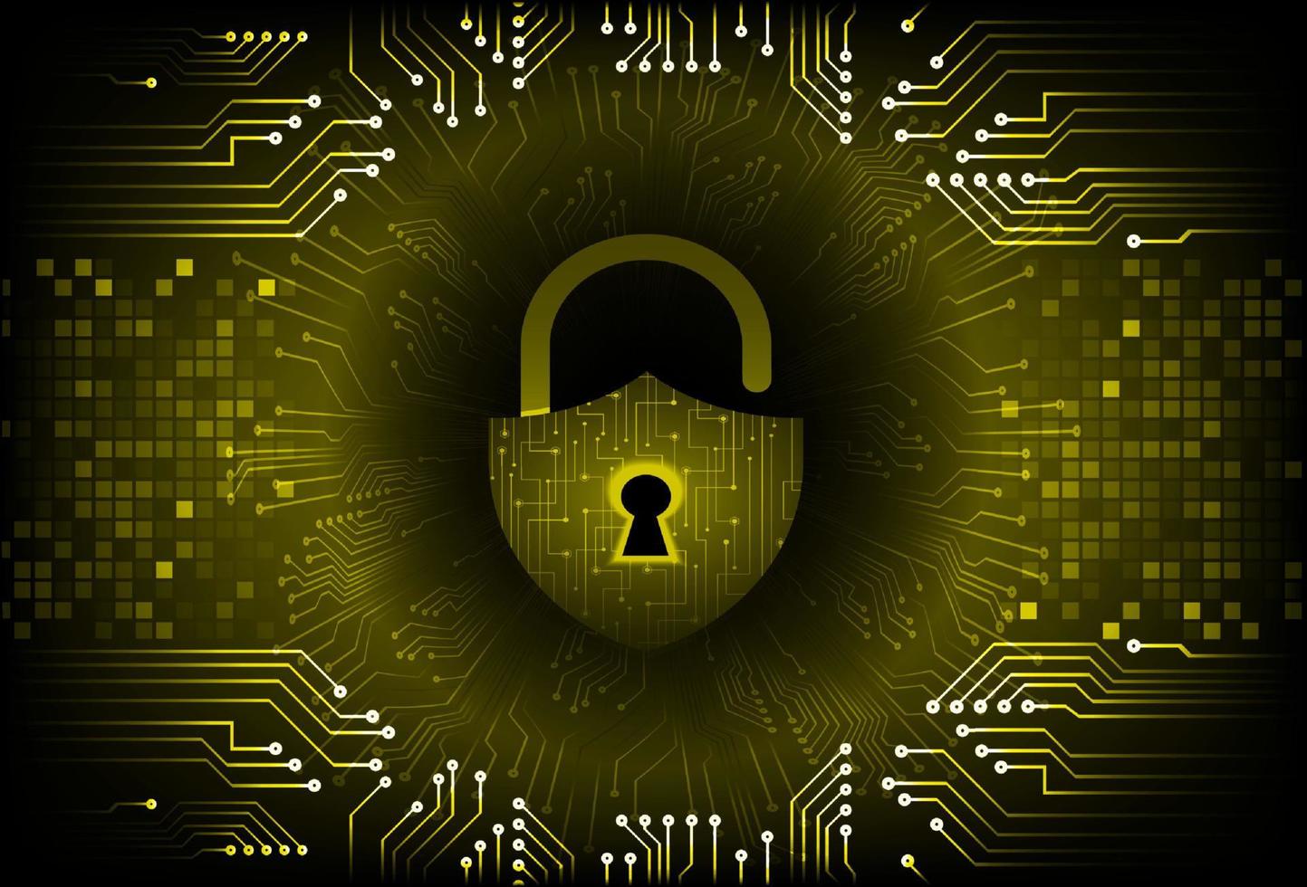 Modern Cybersecurity Technology Background with padlock vector