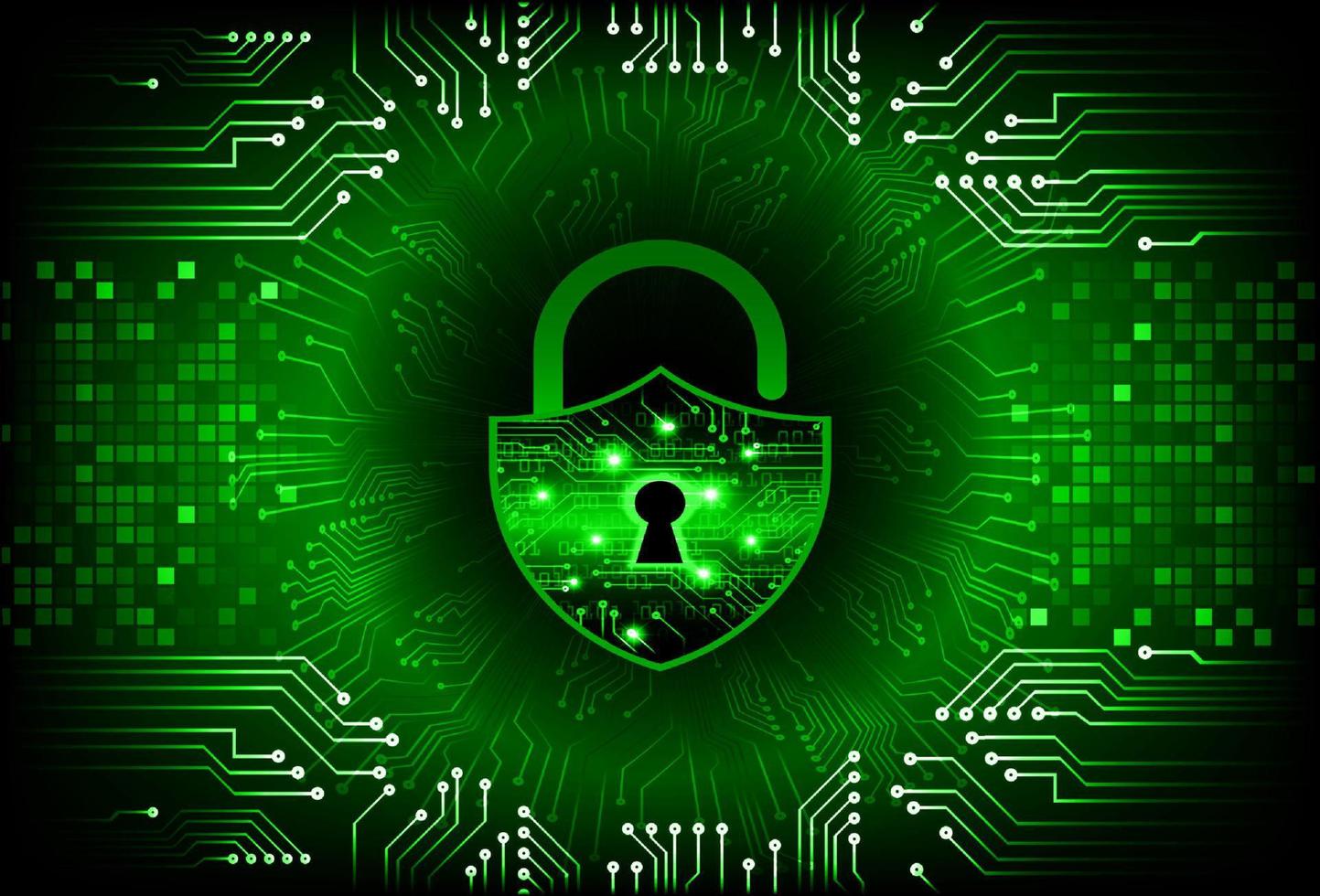 Modern Cybersecurity Technology Background with padlock vector