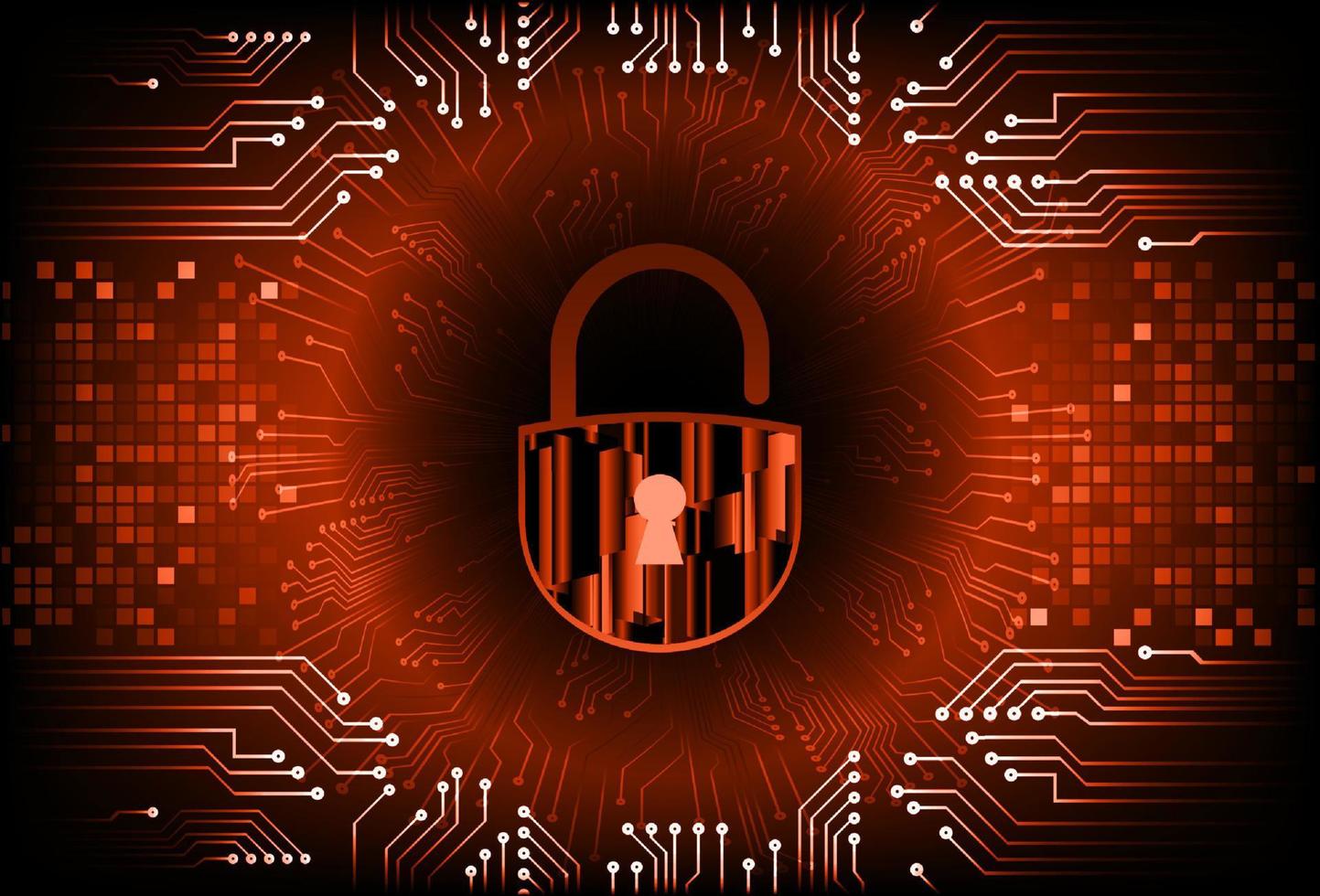 Modern Cybersecurity Technology Background with padlock vector