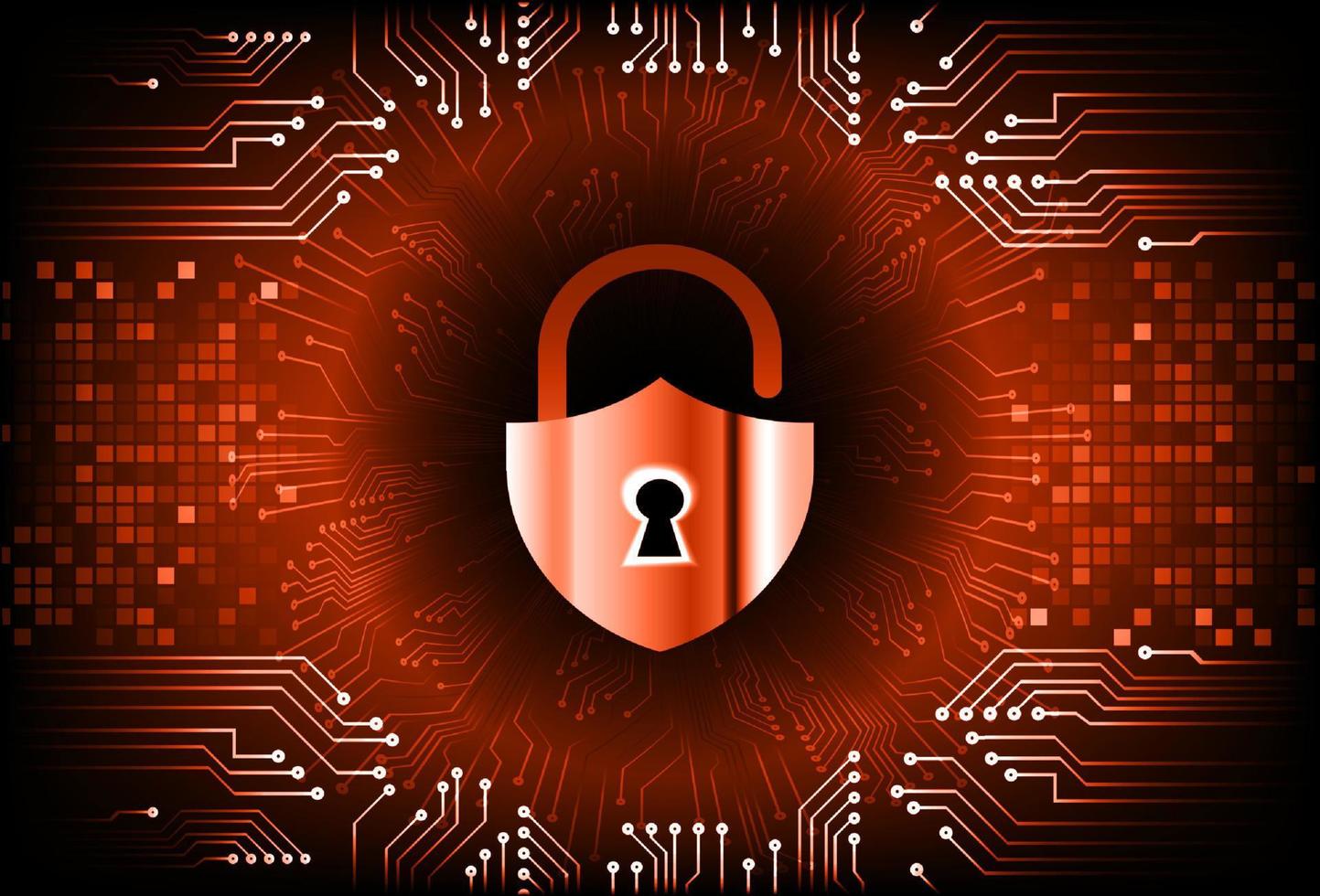Modern Cybersecurity Technology Background with padlock vector