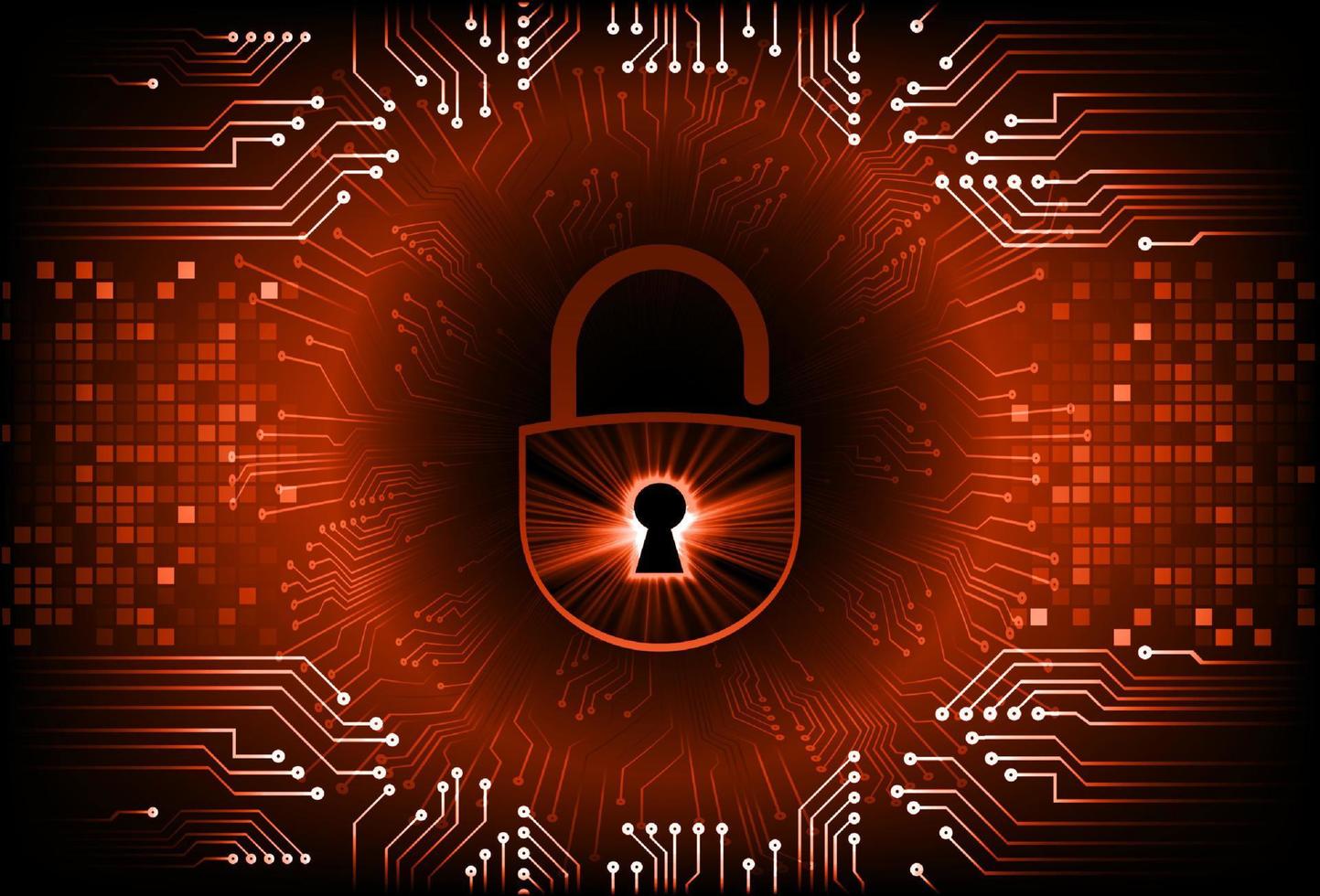 Modern Cybersecurity Technology Background with padlock vector