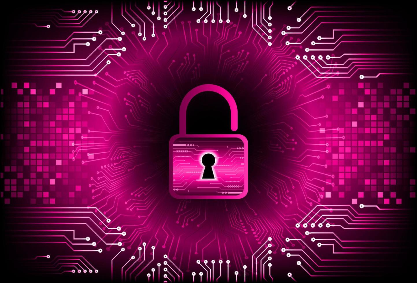 Modern Cybersecurity Technology Background with padlock vector