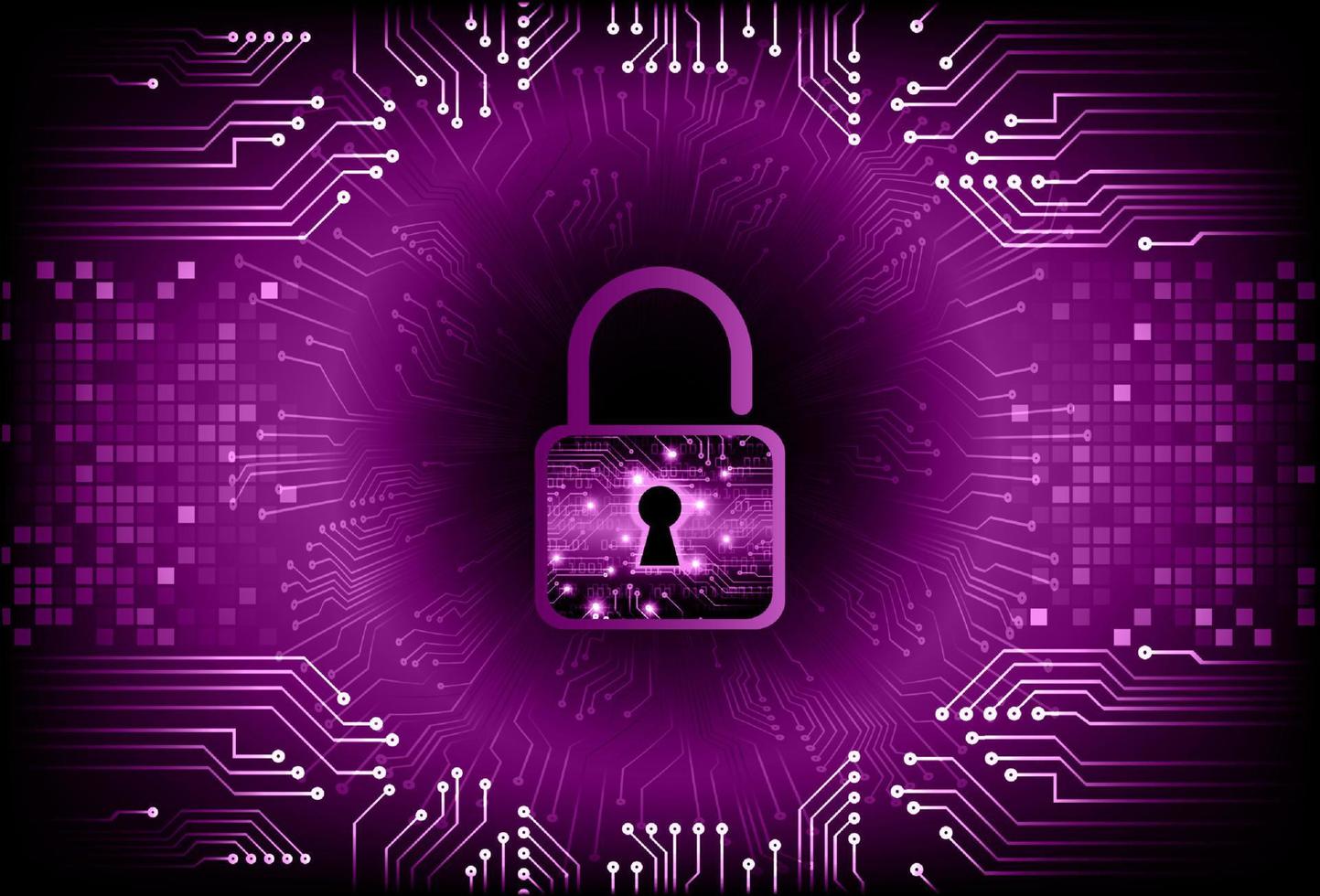 Modern Cybersecurity Technology Background with padlock vector