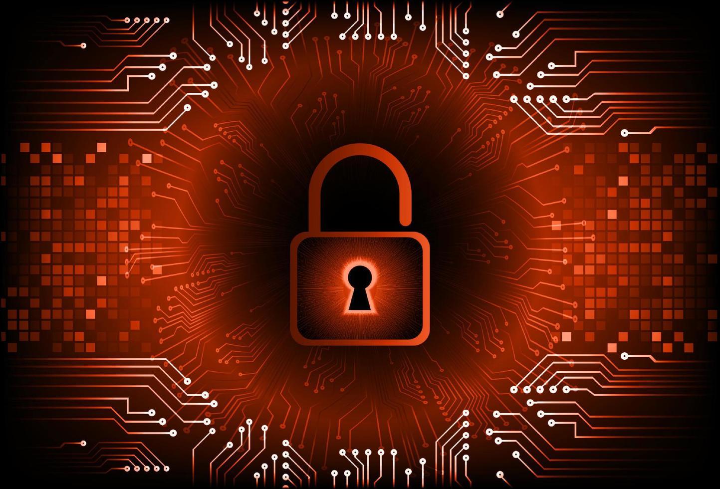 Modern Cybersecurity Technology Background with padlock vector