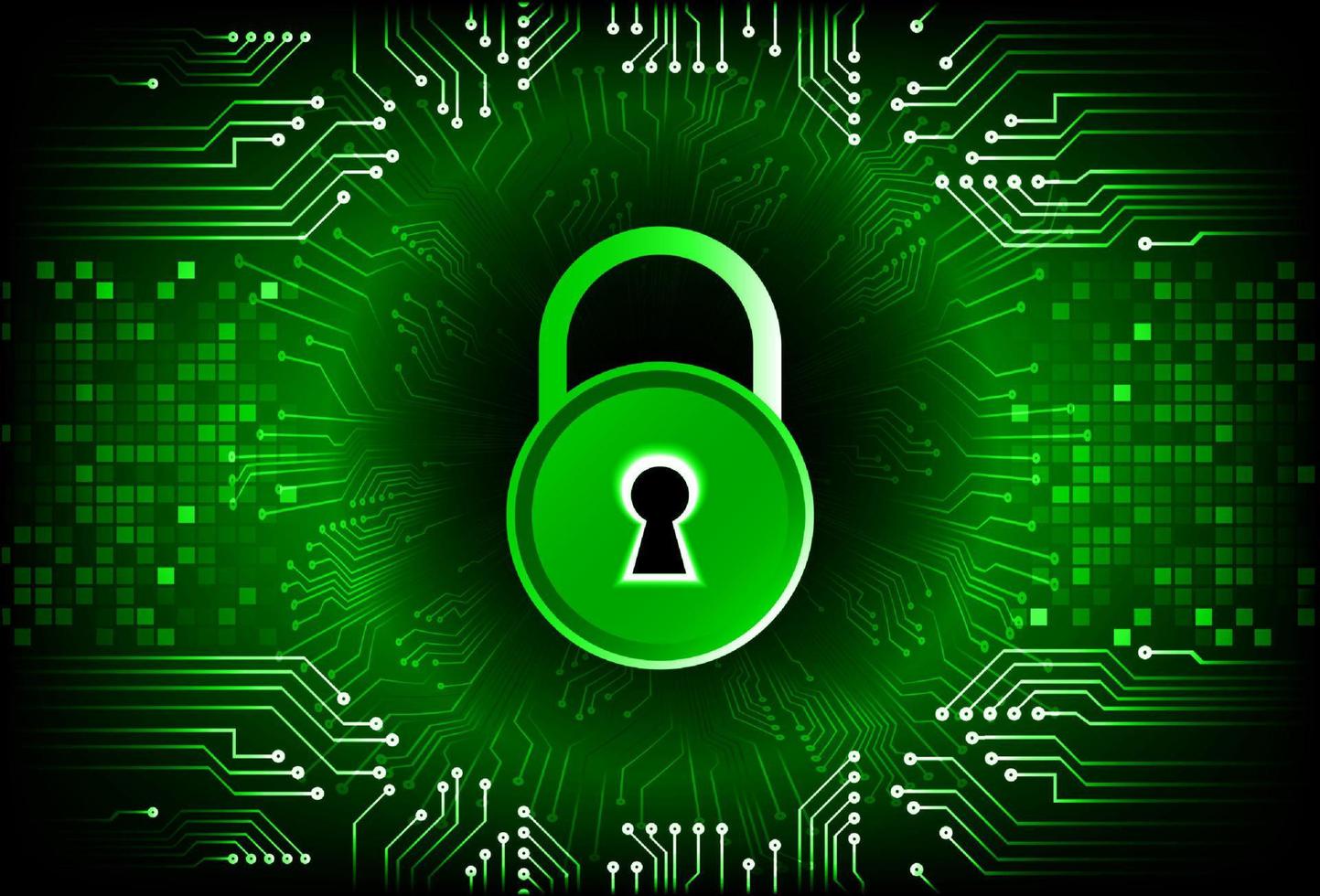 Modern Cybersecurity Technology Background with padlock vector