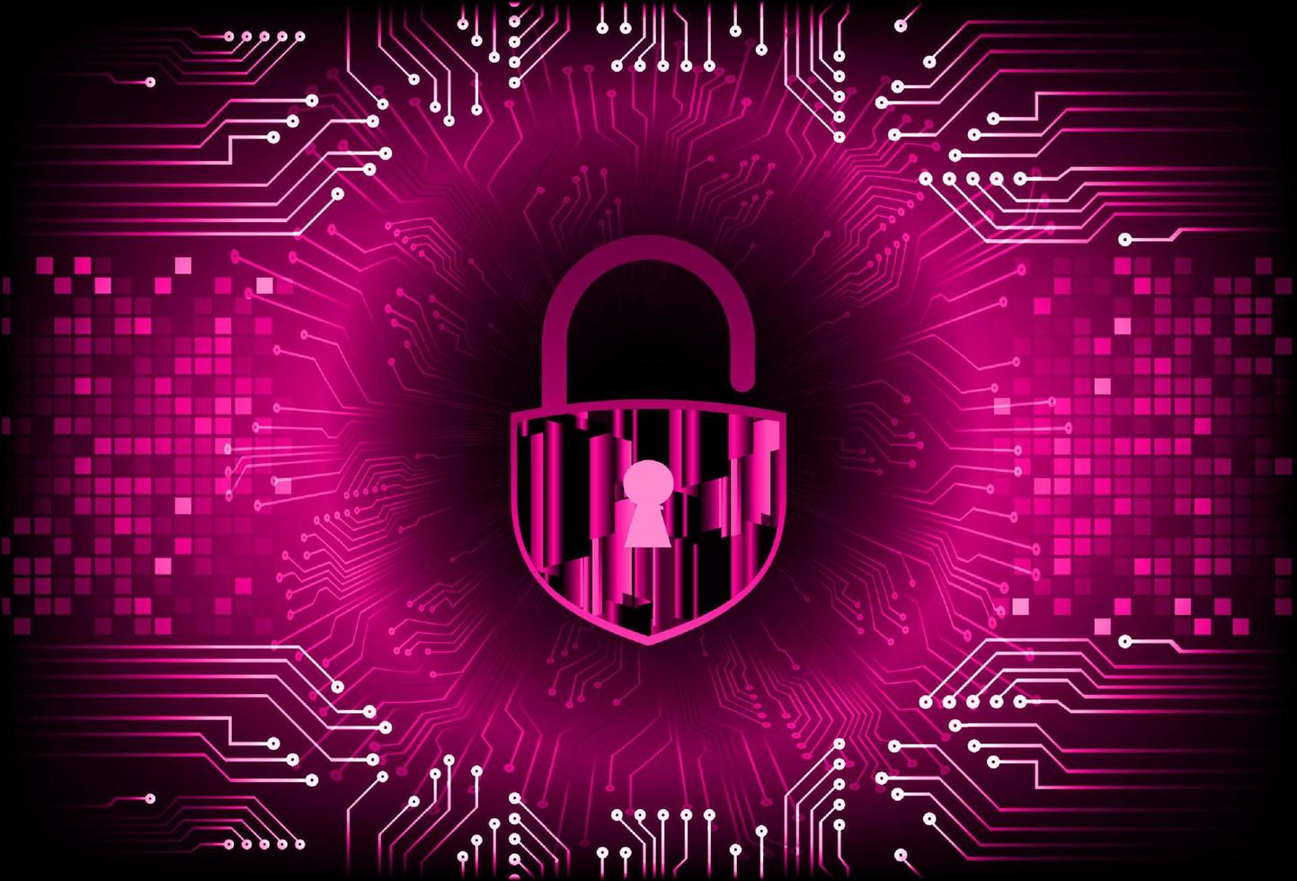 Modern Cybersecurity Technology Background with padlock vector