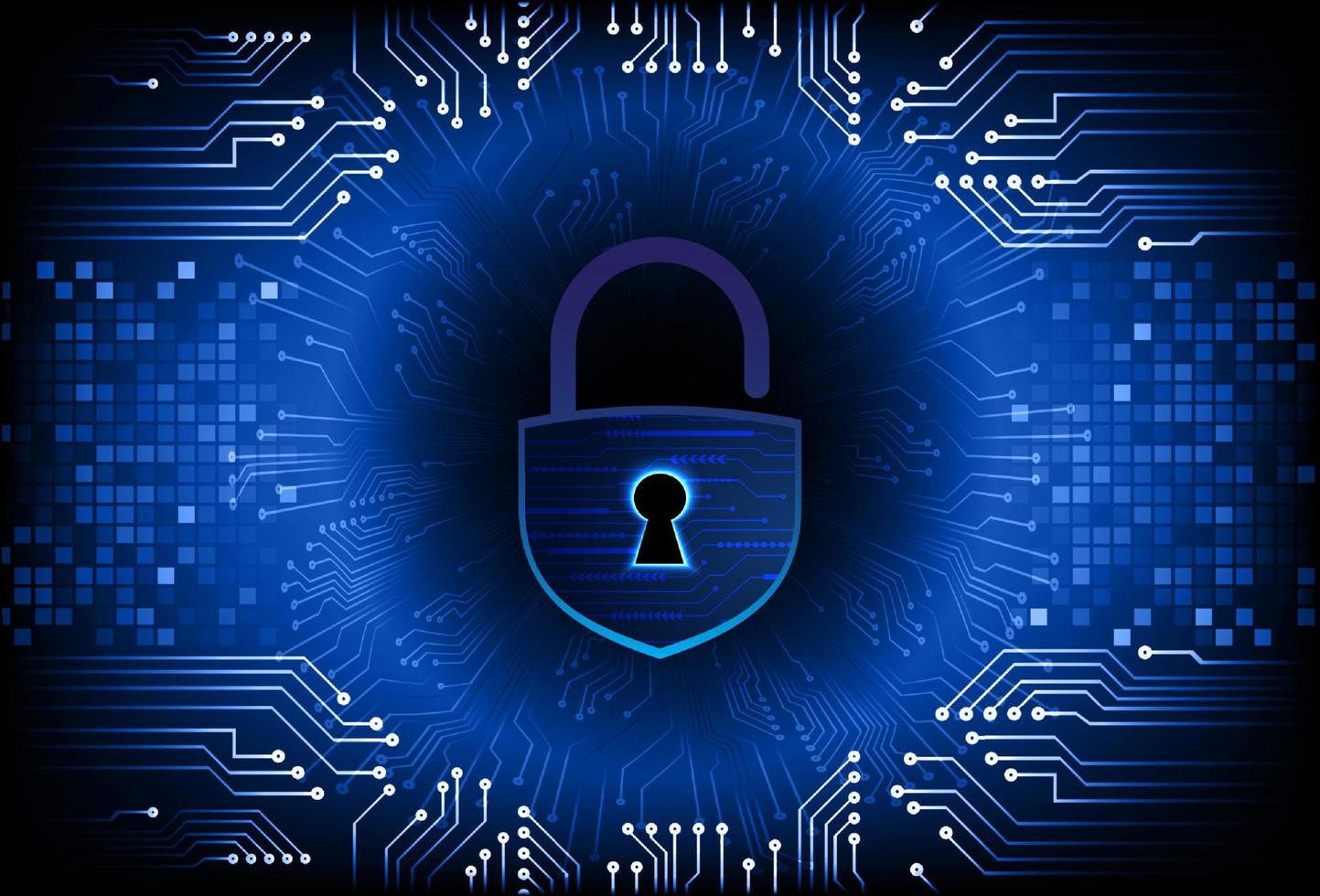 Modern Cybersecurity Technology Background with padlock vector
