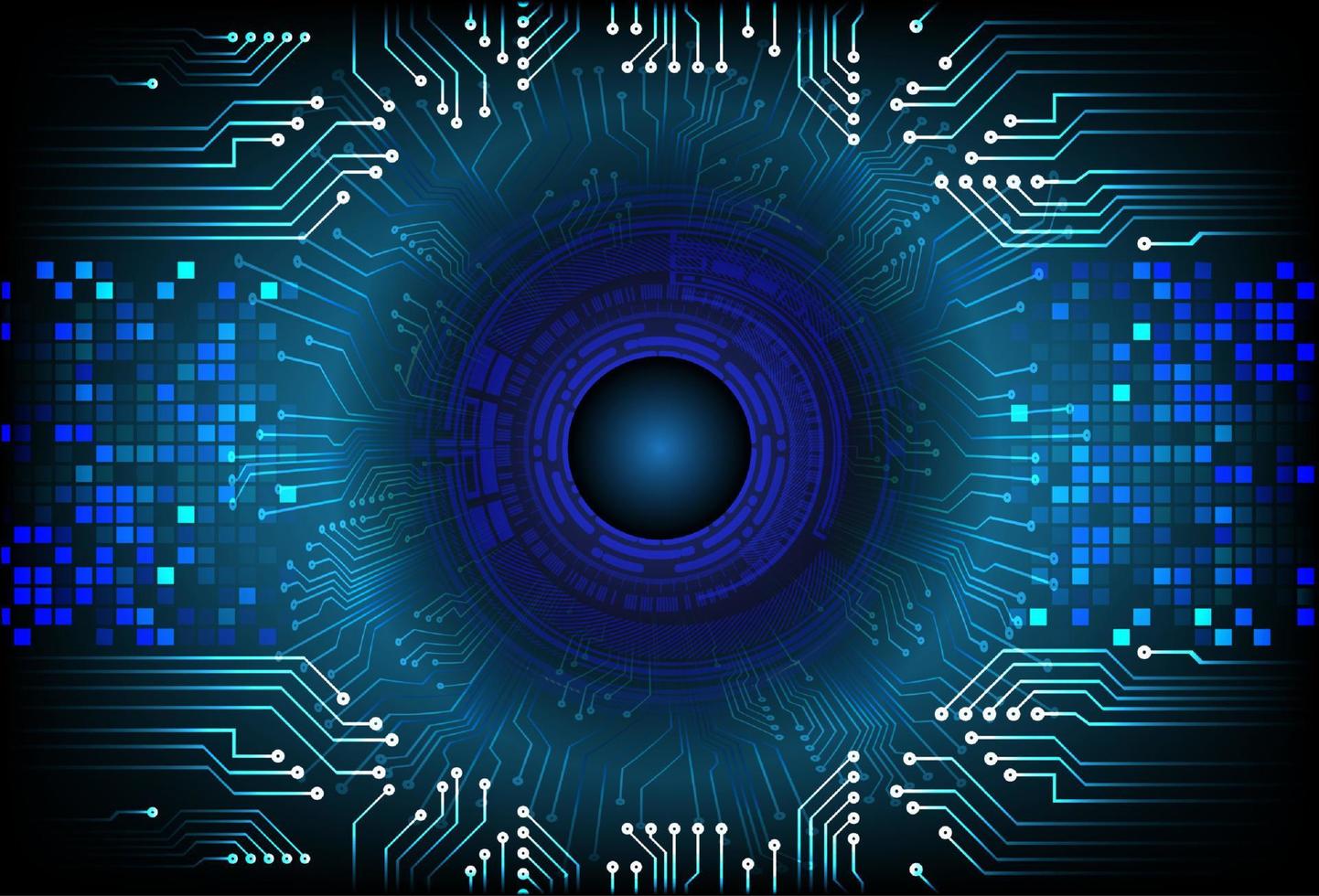 Modern  Cybersecurity Eye on Technology Background vector