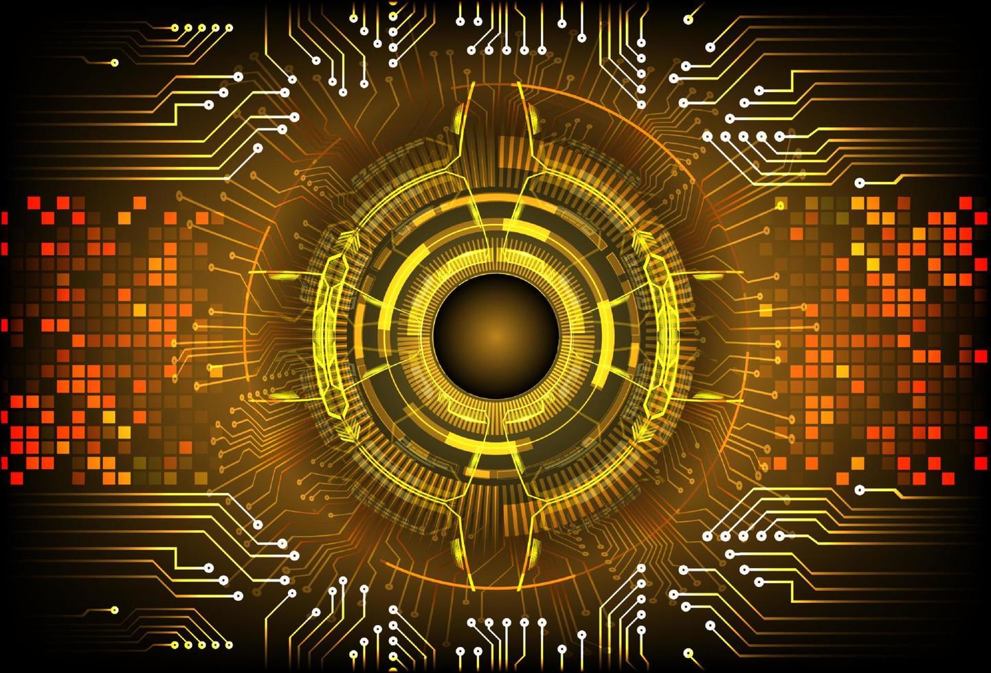 Modern  Cybersecurity Eye on Technology Background vector