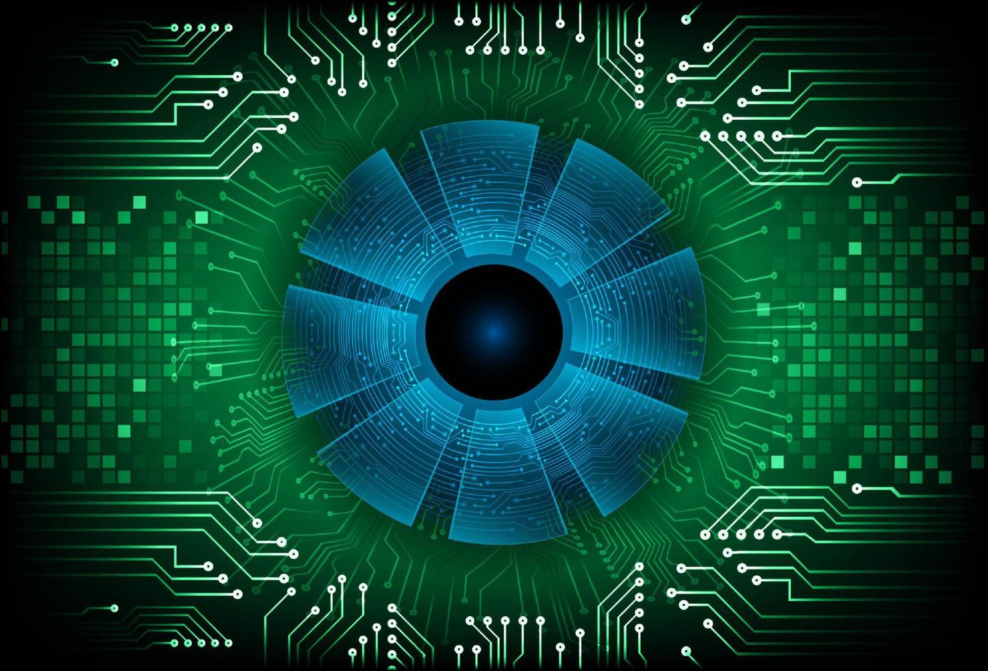 Modern  Cybersecurity Eye on Technology Background vector