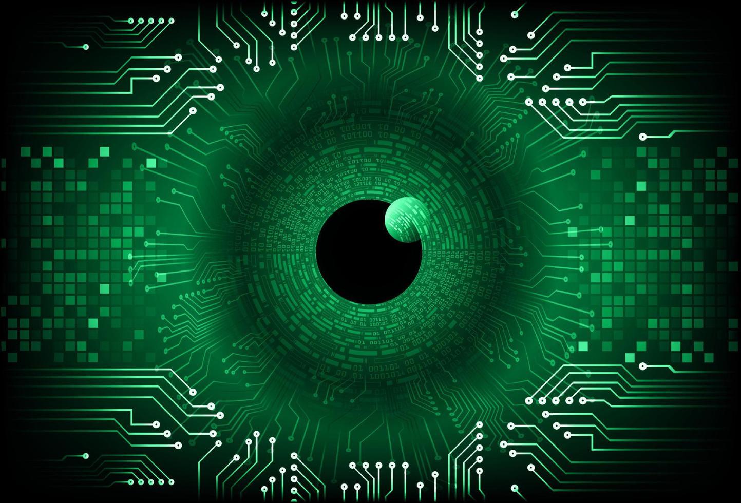 Modern  Cybersecurity Eye on Technology Background vector