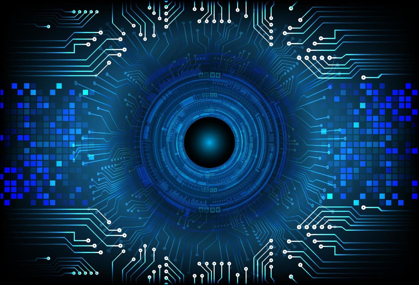 Modern  Cybersecurity Eye on Technology Background vector