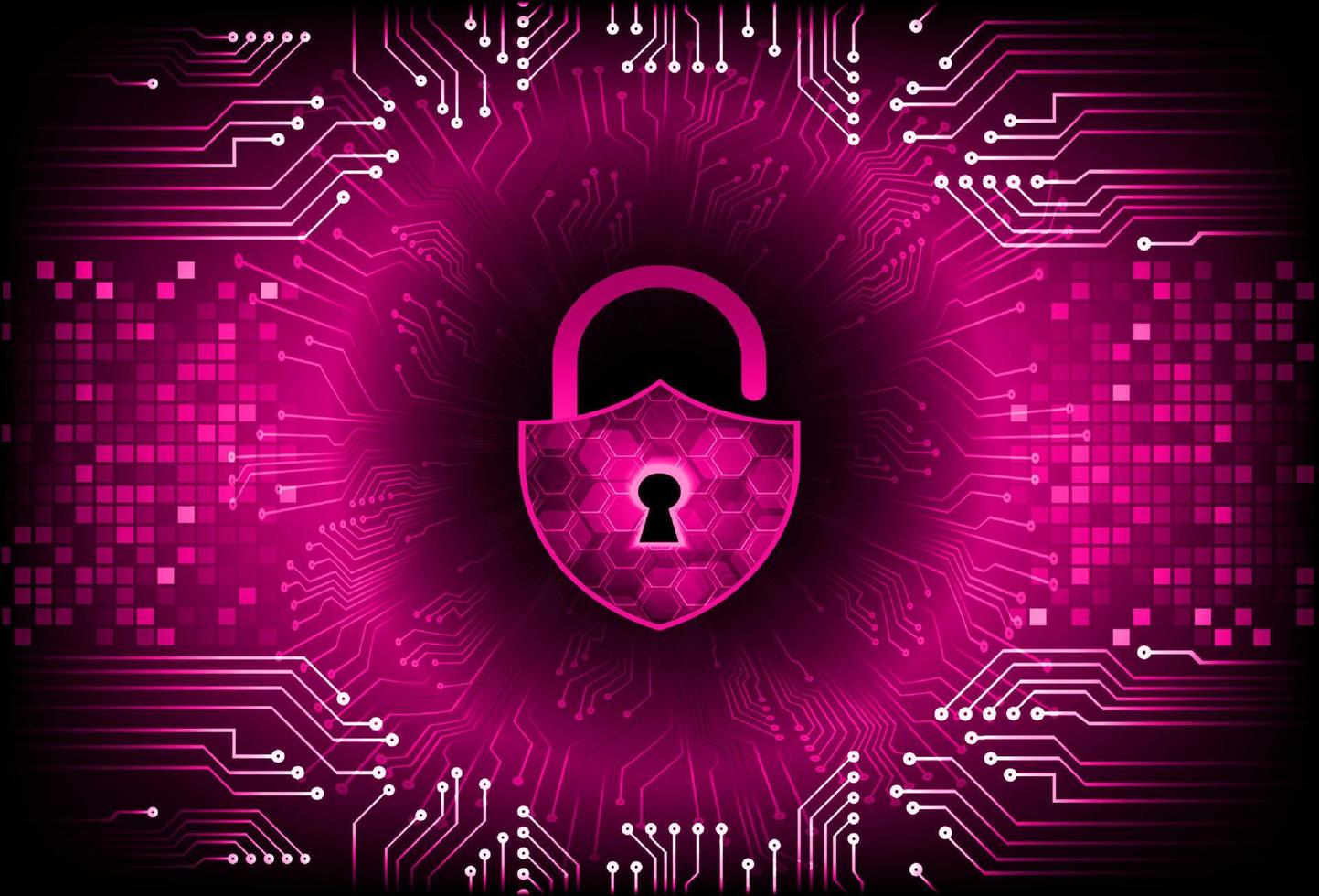 Modern Cybersecurity Technology Background with padlock vector